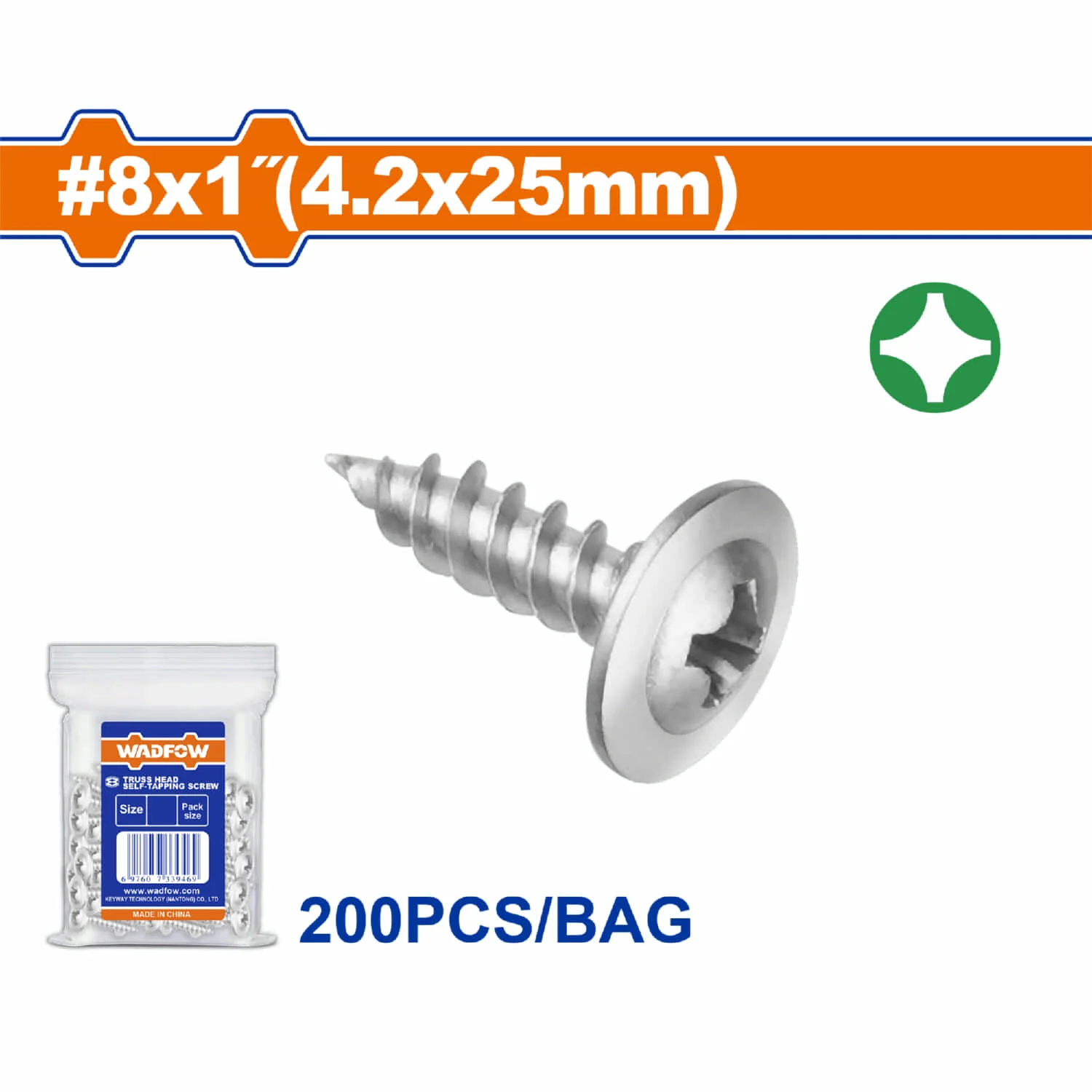 Tornillos Autoroscantes. Phillips. Cabeza Truss. Acabado Zincado - Image 6