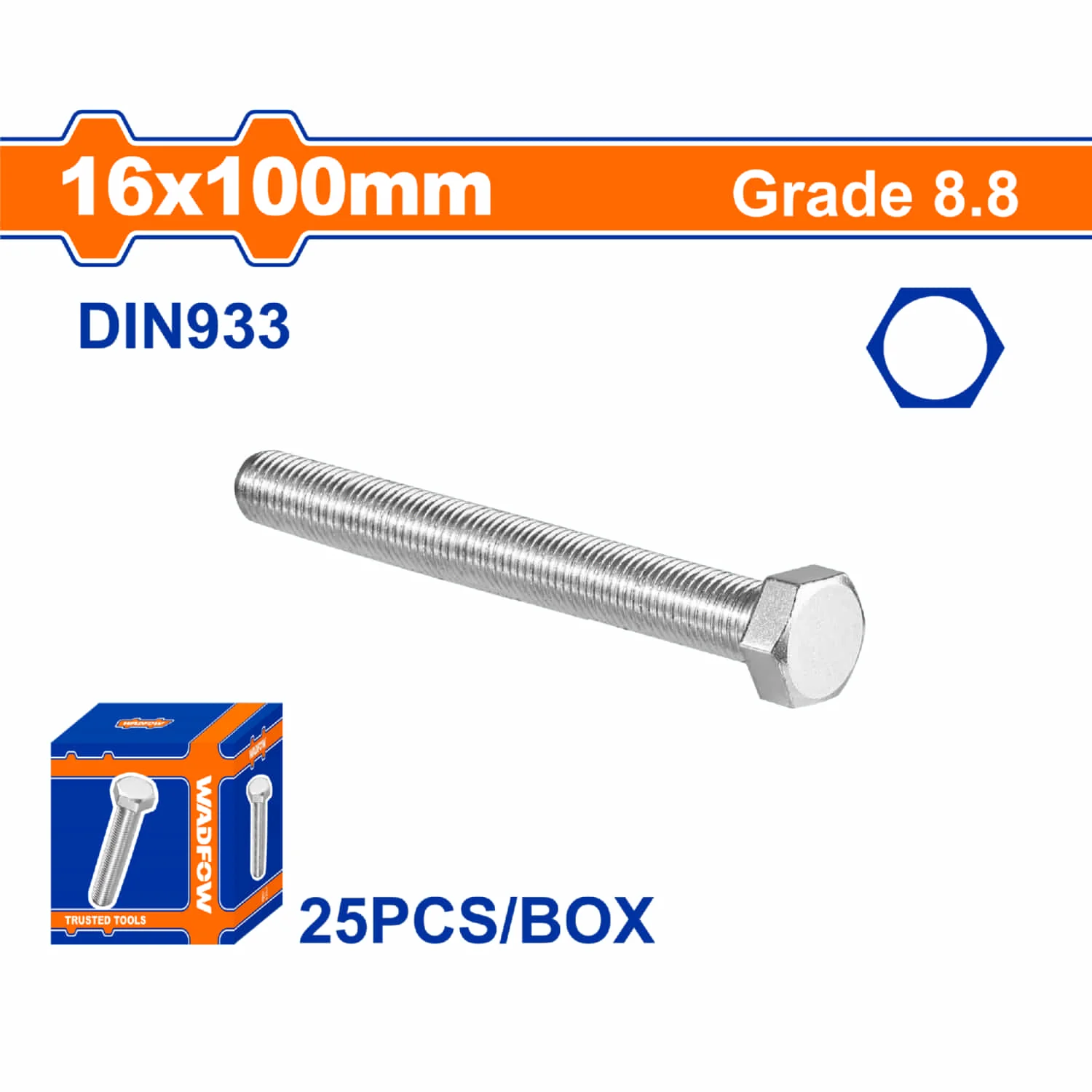 Tornillos Hexagonales  Rosca Completa. Grado 8.8 Acero Al Carbono Galvanizado. Pernos Hexagonales - Image 12
