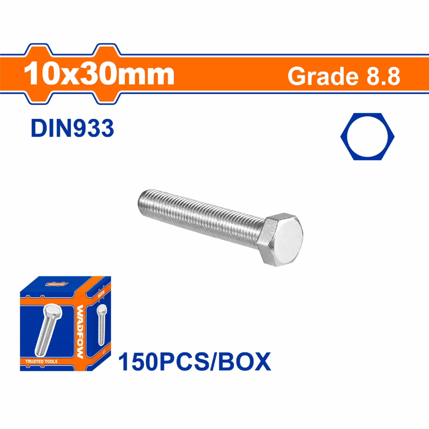 Tornillos Hexagonales Rosca Completa. Grado 8.8 Galvanizado. Acero Al Carbono. Pernos Hexagonales DIN 933 - Image 5