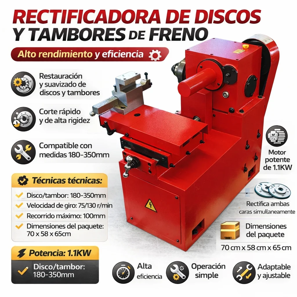 Torno Máquina Rectificador De Discos De Freno. Para Rectificar Tambores Y Discos De Freno.