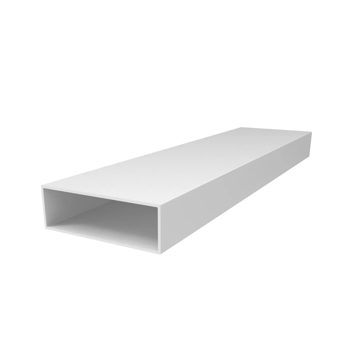 TR-4 Perfil De Aluminio Rectangular 1 3/4" X 1" Espesor 1.4Mm. Largo 5.85M. Lacado Blanco