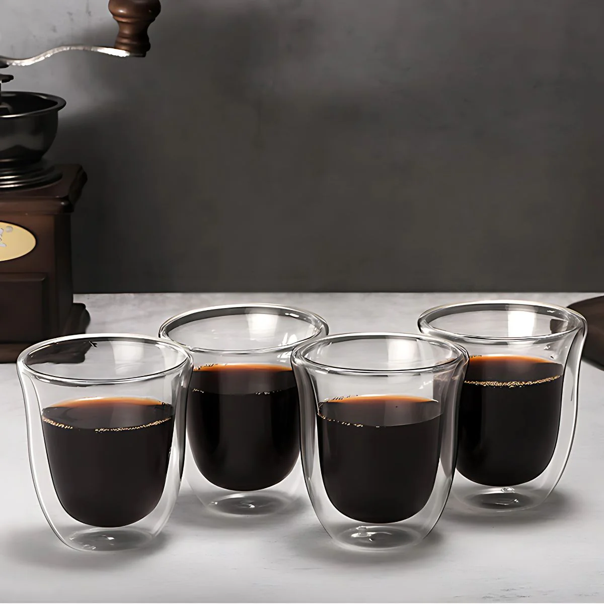 Vasos De Vidrio Con Doble Pared. 5Oz (150Ml) Set De 4 Piezas. Ideal Para Café Expresso Y Bebidas Calientes. - Image 6